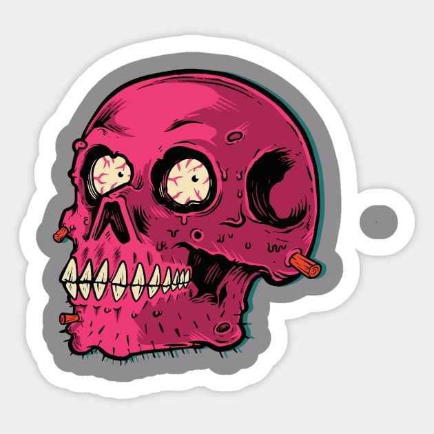 Grove Skull Sticker by PrintcoDesign